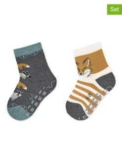 Sterntaler 2er-Set: ABS-Socken In Anthrazit