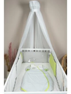 Sterntaler Bettnestchen "Elias" In Grau/ Grün - (L)190 X (B)27 Cm