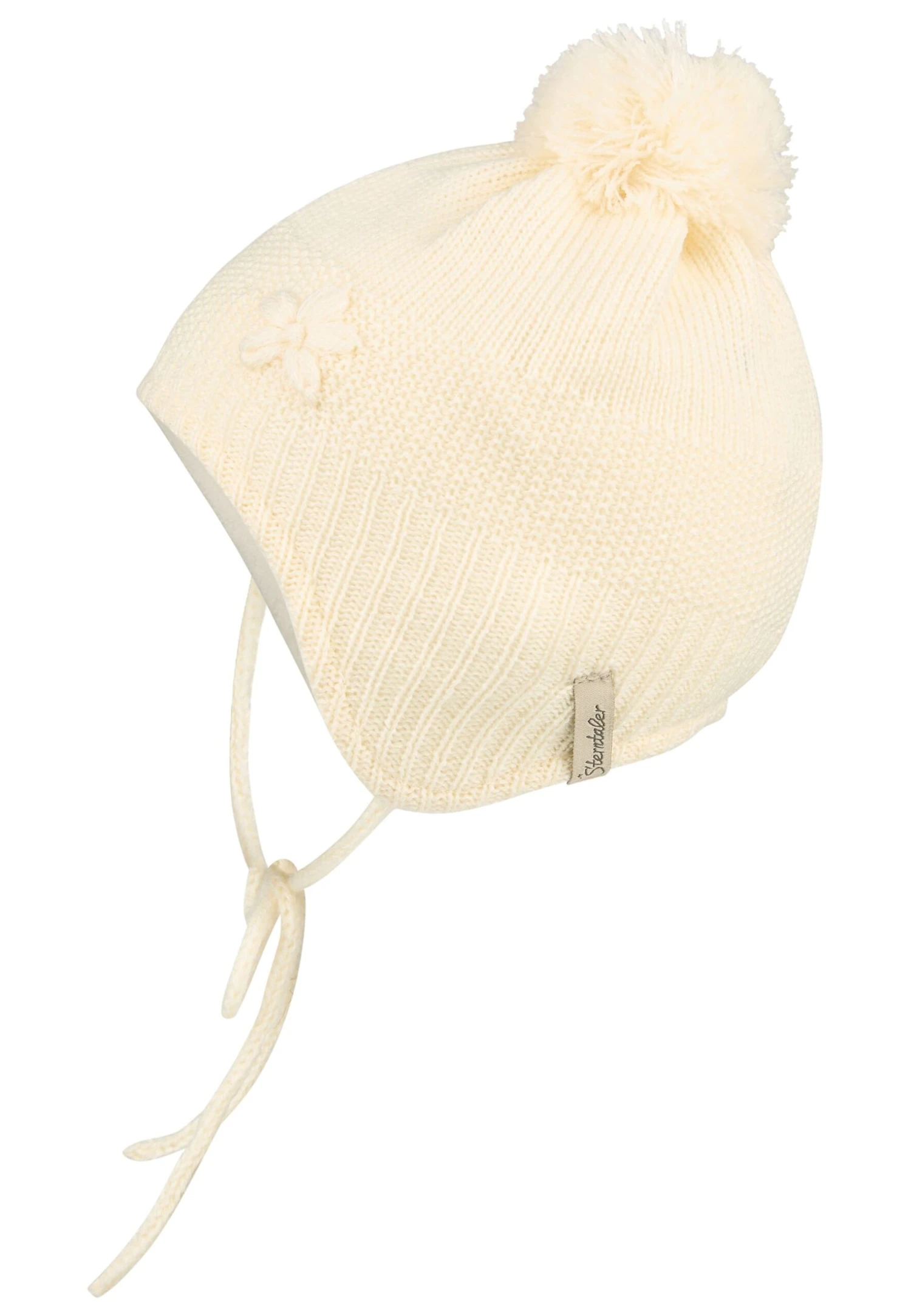 Sterntaler Bommelmütze Blume In Ecru 3 Sterntaler Bommelmütze Blume In Ecru – Bild 3