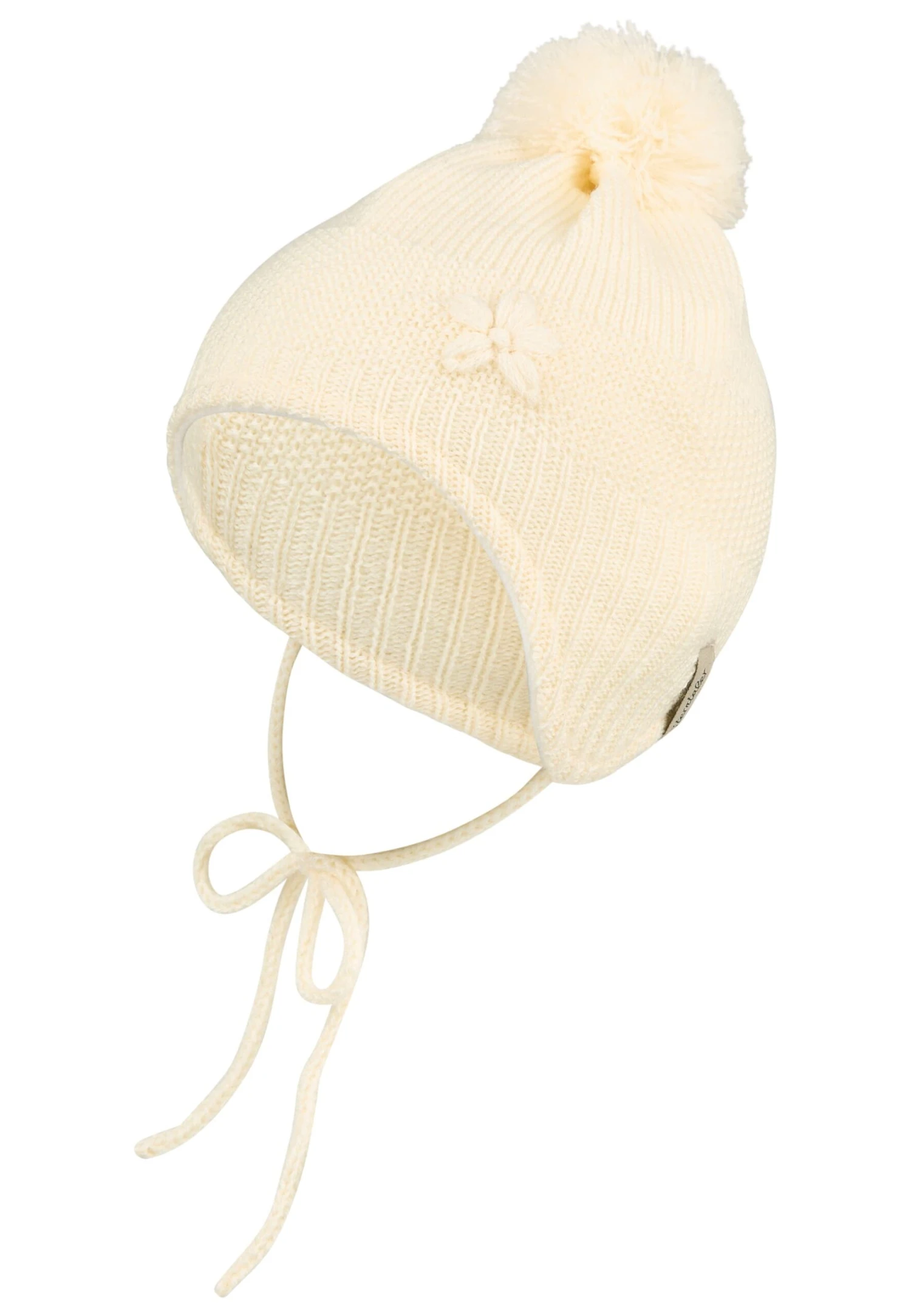 Sterntaler Bommelmütze Blume In Ecru 4 Sterntaler Bommelmütze Blume In Ecru – Bild 4
