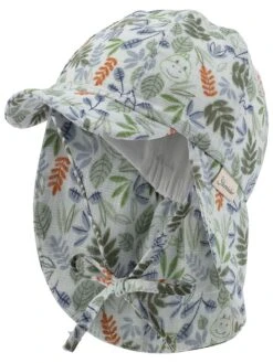 Sterntaler Schirmmütze "Blätter" In Hellblau/ Bunt